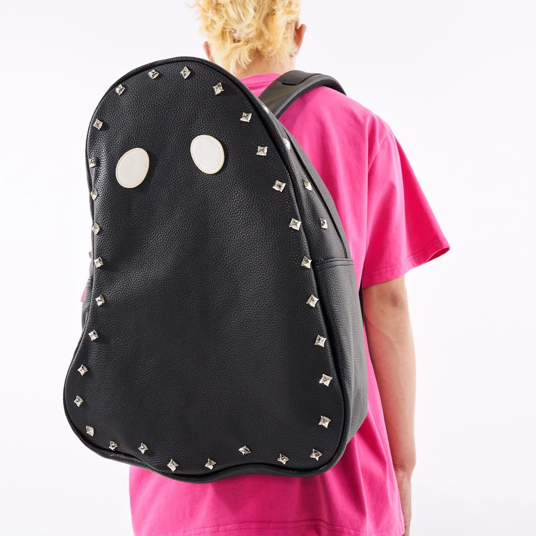 FunandCool（有趣与酷）原创朋克风格铆钉幽灵小鬼双肩包潮流百搭