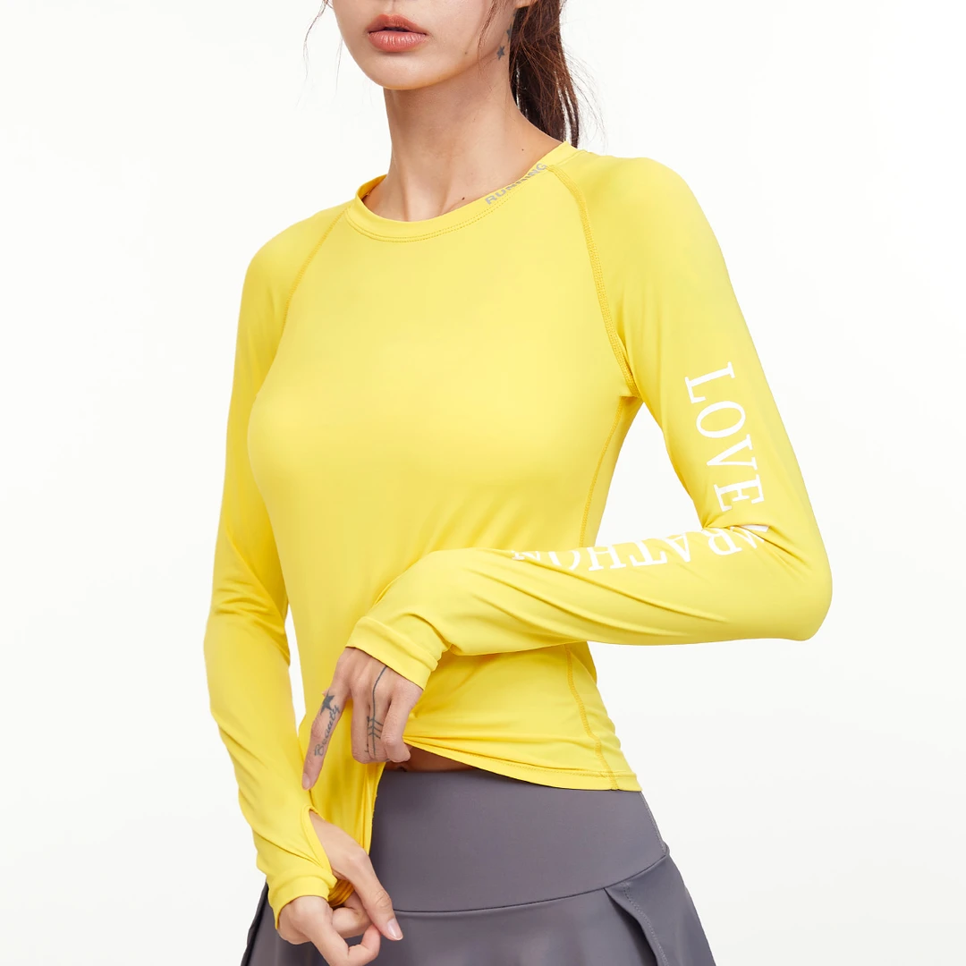 【春款/防晒/有加绒款】莱卡健身服女运动长袖连帽秋薄款跑步上衣