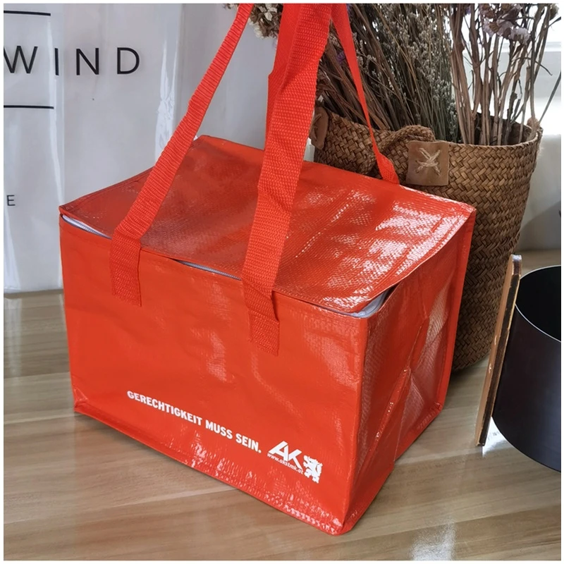 043手提可折叠便携保温保鲜隔热手提袋早餐便当保温包野餐冰包J0