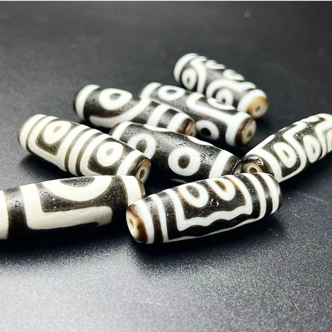 新珠子黑白A+玛瑙手工36+尺寸