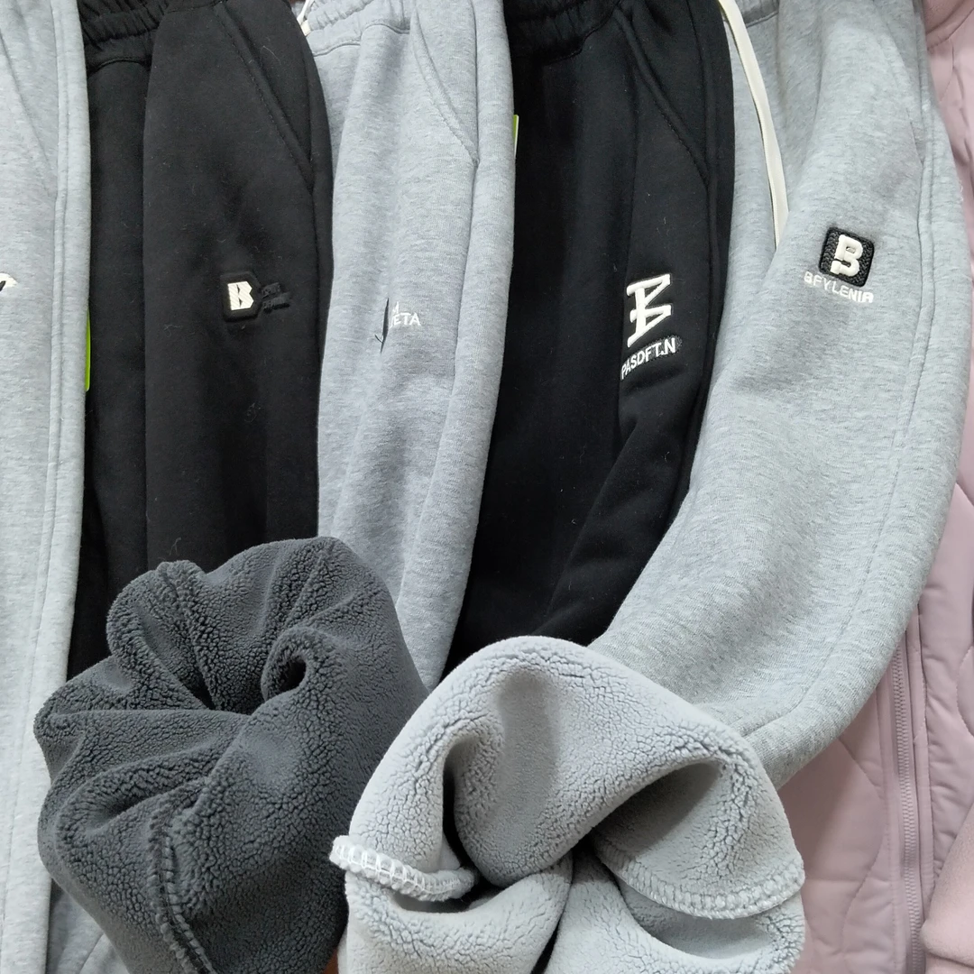 冬季一体绒加厚保暖裤休闲