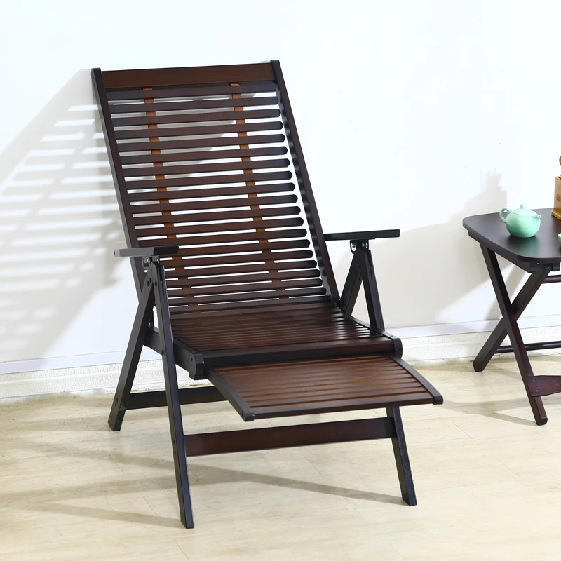 【百山九川】带脚踏午休阳台家用休闲懒人办公室户外便携竹椅