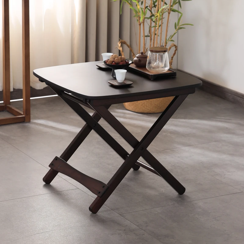 百山九川【60cm】深色家用简易户外阳台饭桌正方形