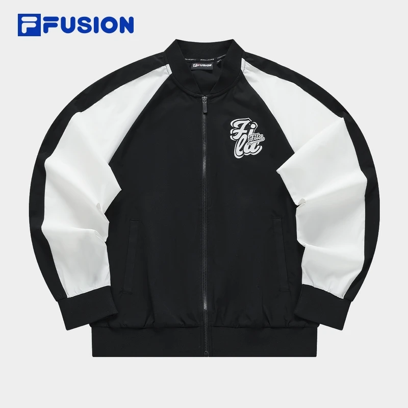 FILA/斐乐棒球服男2024春季新款潮流休闲运动梭织外套流光风