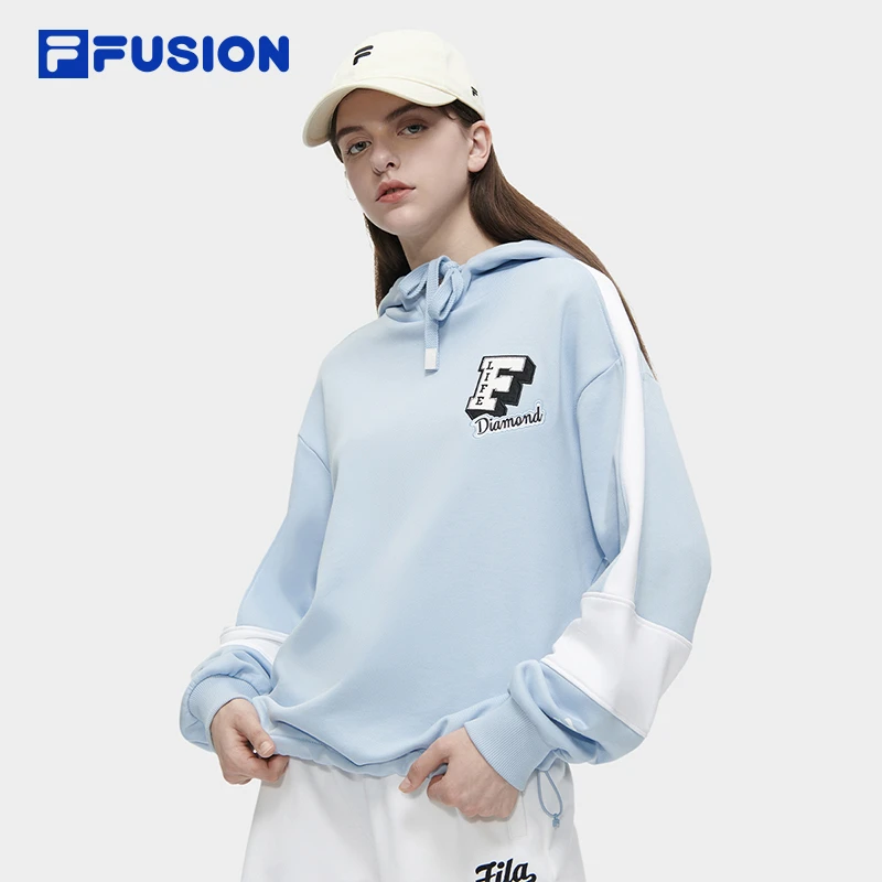FILA /  斐乐秋季潮牌长袖时尚百搭针织连帽拼接卫衣 T11W342206F