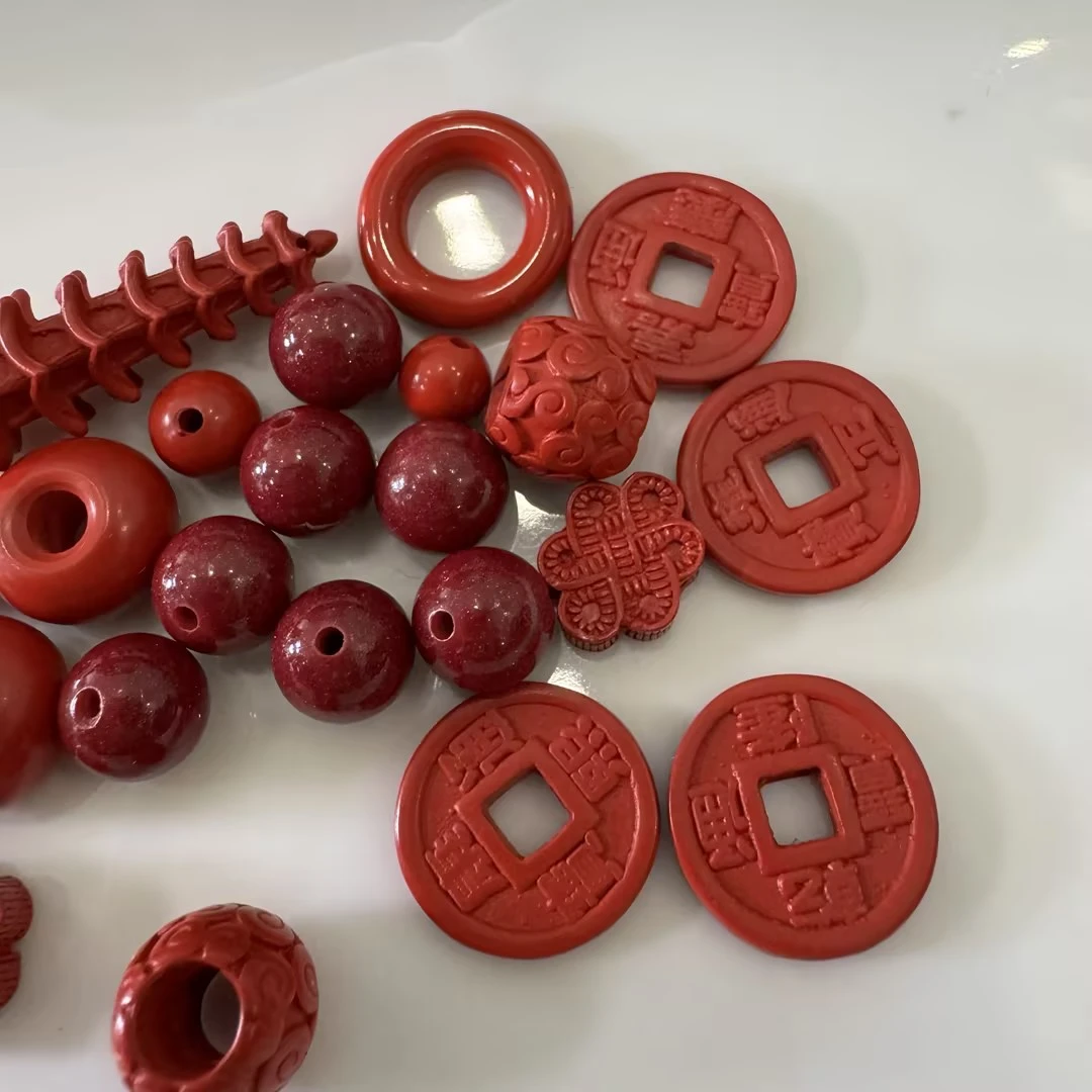 含辰砂工艺品 朱砂迷你小配件