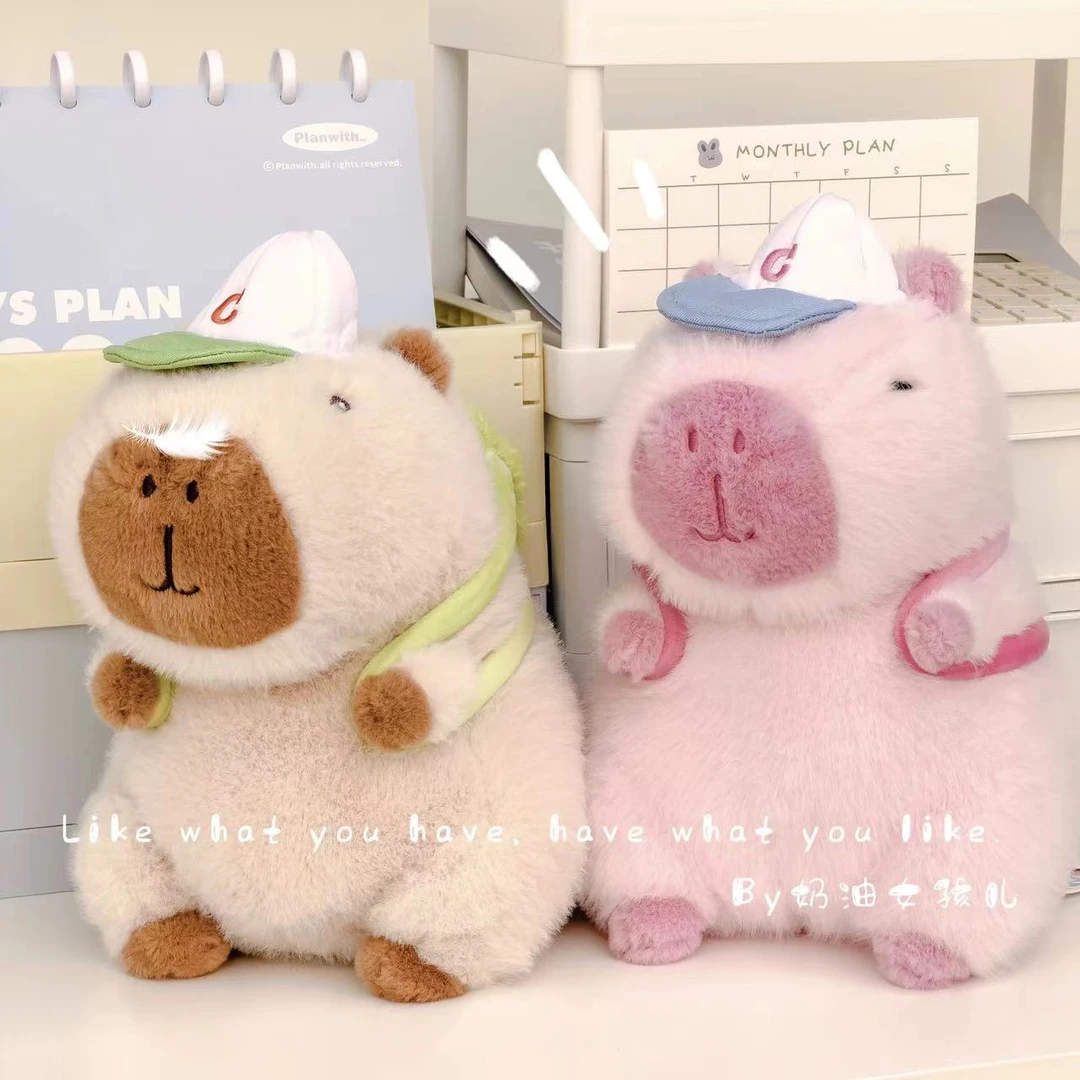 可爱粉色少女心卡皮巴拉公仔520送男女情侣礼物毛绒水豚陪伴玩偶
