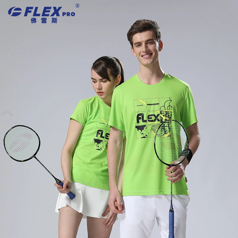 FLEXPRO/佛雷斯9128运动短袖男女宽松休闲夏季圆领速干吸汗T恤