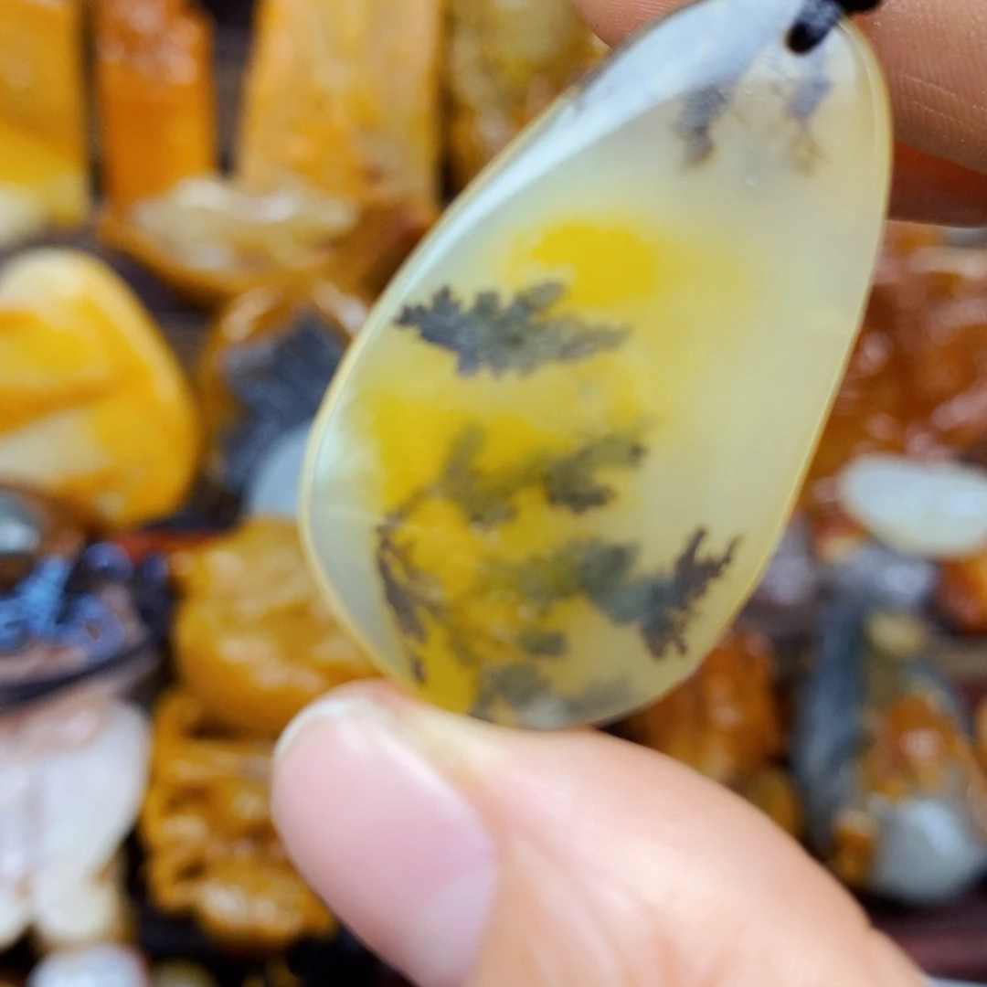 石英质玉（黄龙玉）颈饰未镶嵌