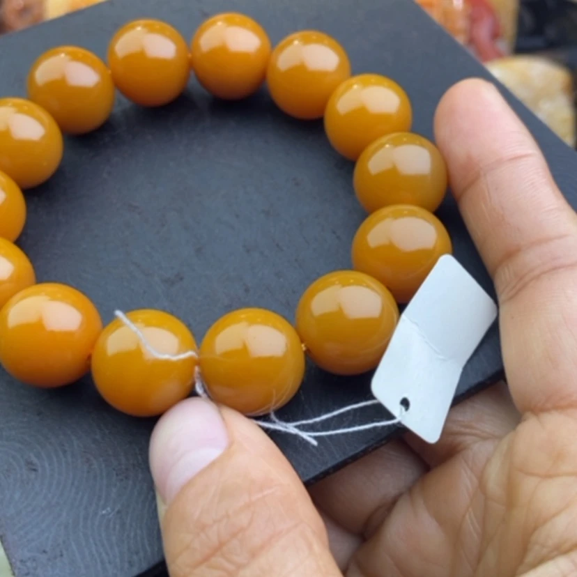 【闪购商品】石英质玉（黄龙玉）颈饰未镶嵌15.5