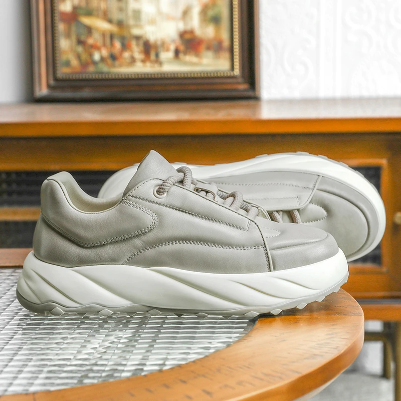 【德赛】夏季上新增高厚底潮鞋户外老爹鞋时尚百搭休闲软底低帮男鞋