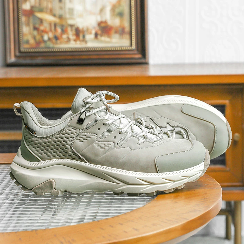 【德赛】夏季上新户外鞋通勤百搭运动厚底户外潮鞋男士防滑耐磨男鞋