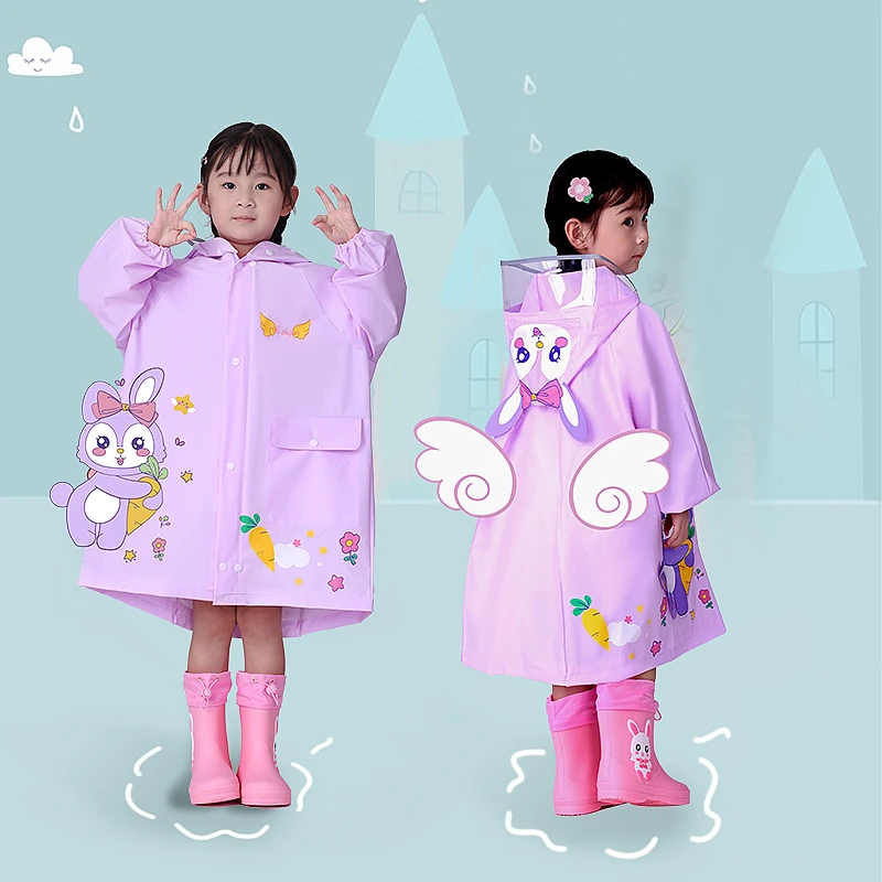 儿童雨衣女童小童宝宝雨披小孩带书包位男童女孩防雨服幼儿园雨披