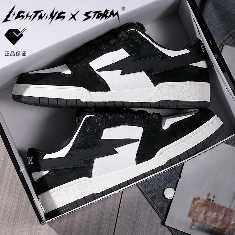 Lightningxstorm毕加索联名画作百搭春季潮流潮鞋低帮学生面包鞋