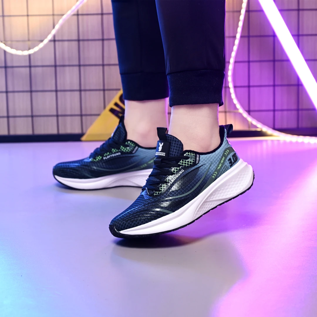 加绒男女运动鞋回弹减震跑防滑厚底休闲鞋跑步鞋A27