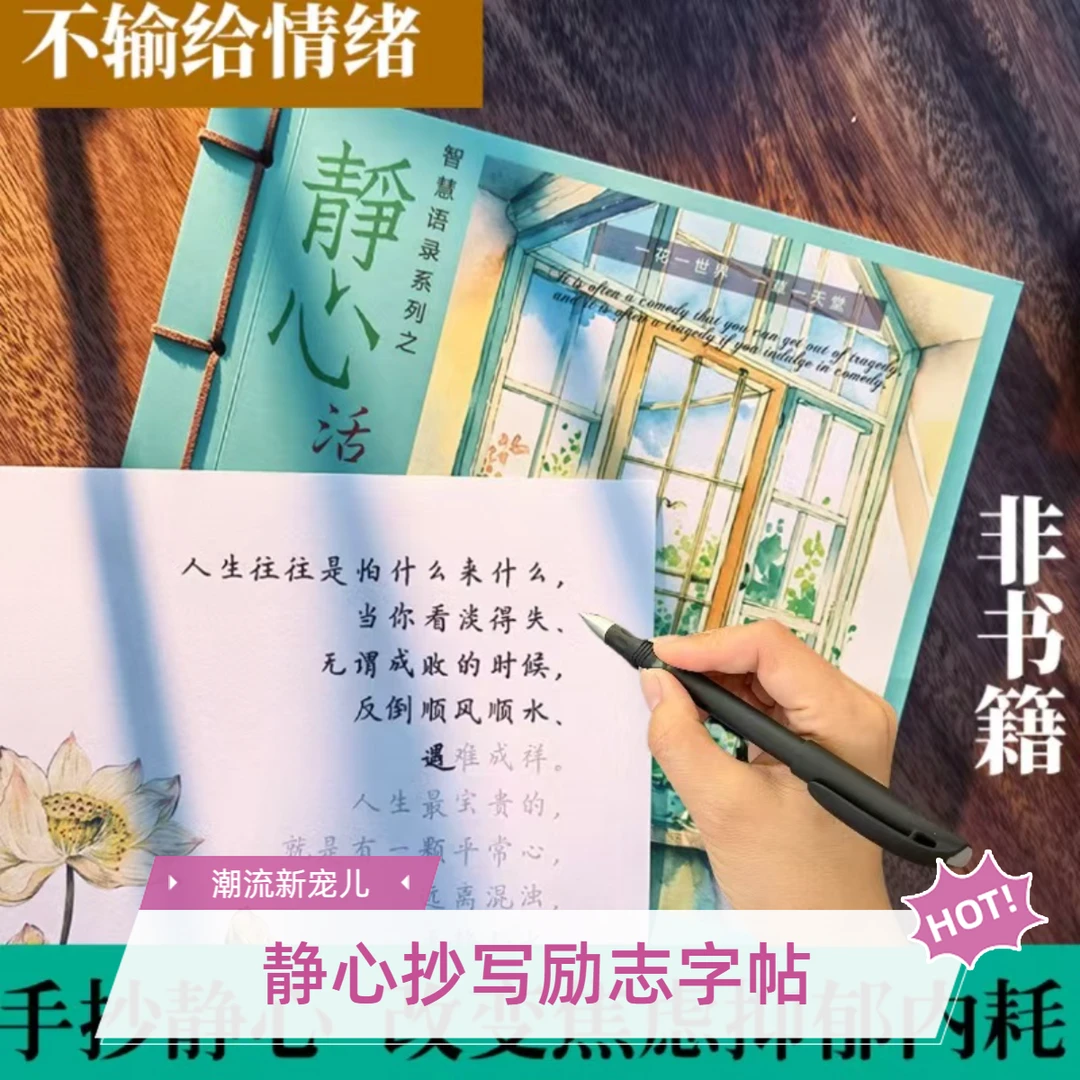 【慧轩智光】静心修心语录文案正能量励志成人抄写女人优秀练字帖