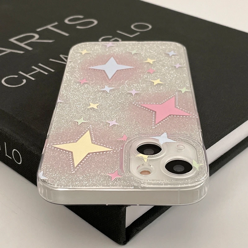 童趣点点四角星适用OPPORENO华为P60苹果14PROMAX手机壳VIVOX80