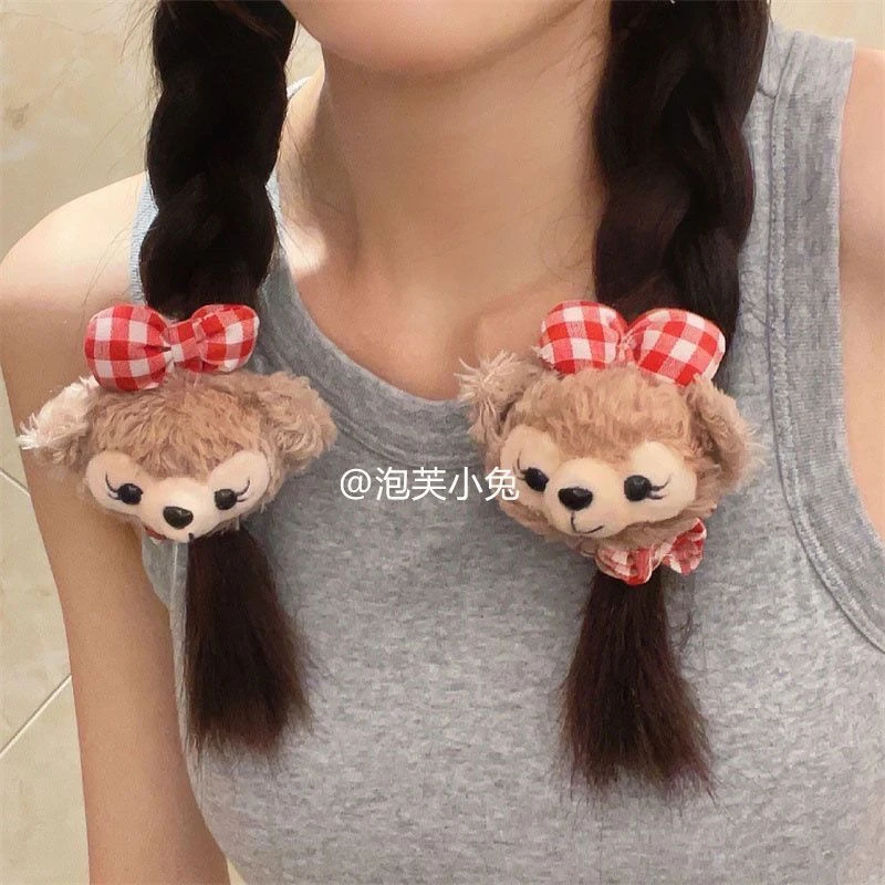 【Mimmy】甜美卡通kitty发圈头绳可爱女孩复古格纹卡哇伊发夹发饰