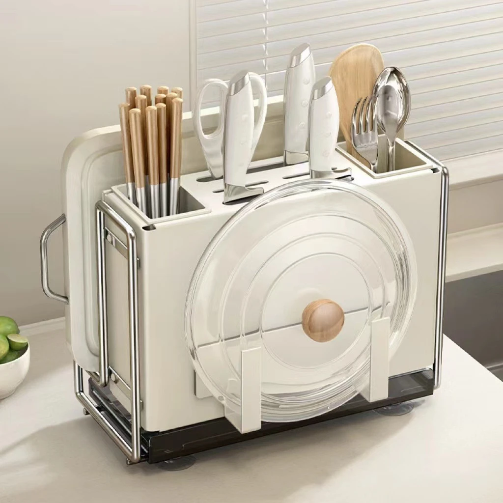 享家厨房刀架置物架家用多功能刀具筷子笼架台面砧板刀筷收纳架