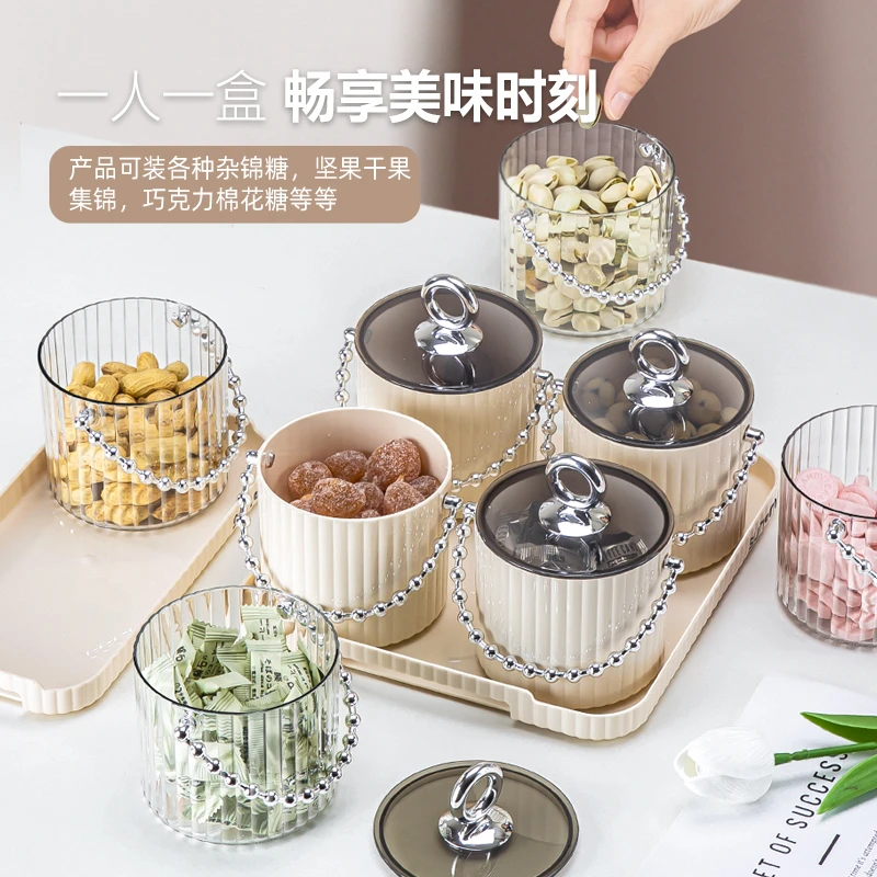 【圣诞】创意罐子欧式调味罐带盖水杯水果茶杯透明防尘圆形