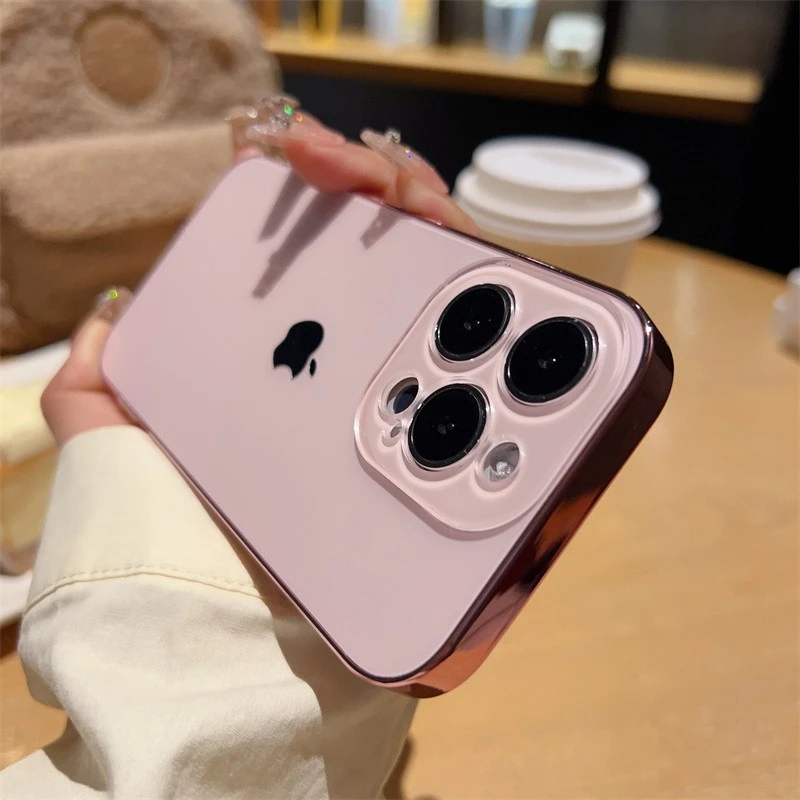 高级感苹果14promax手机壳电镀13手机壳iPhone12新款11全包防摔14