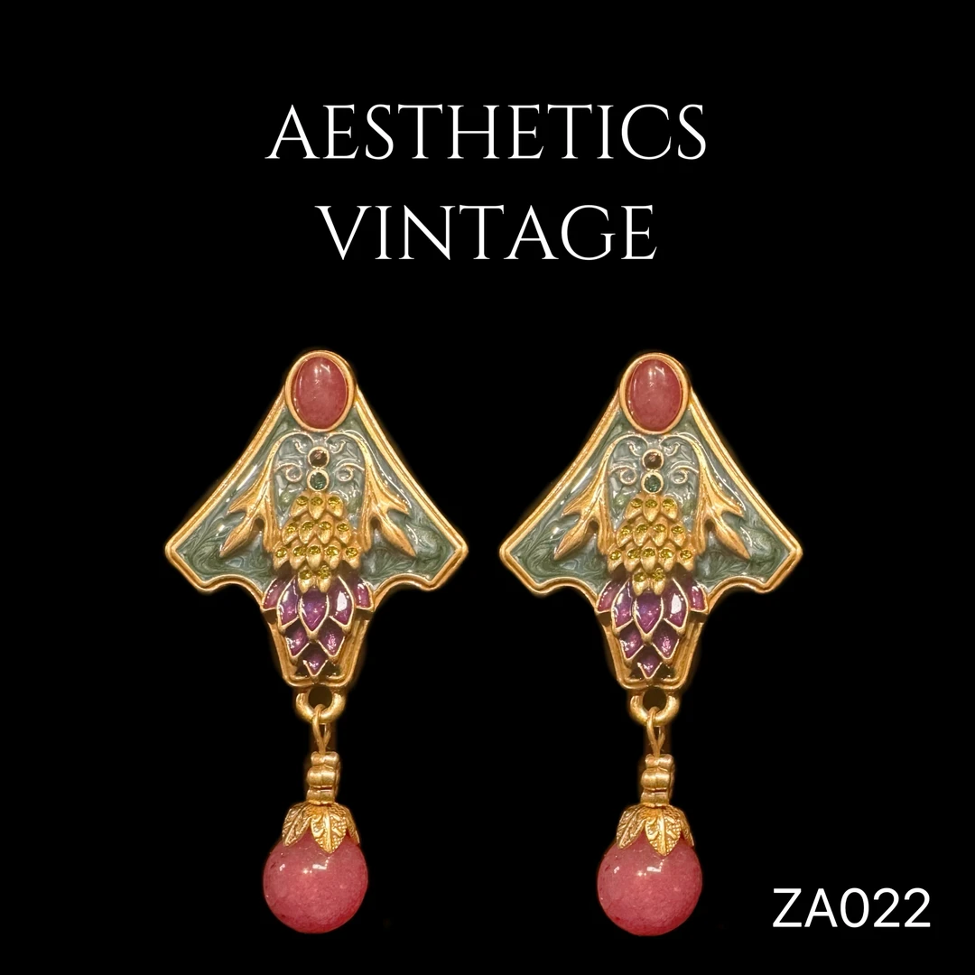 铜合金仿水晶耳饰 ZA022【星夜使者】时尚复古百搭耳饰