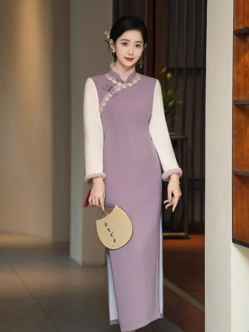 百搭日常气质长旗袍108-188