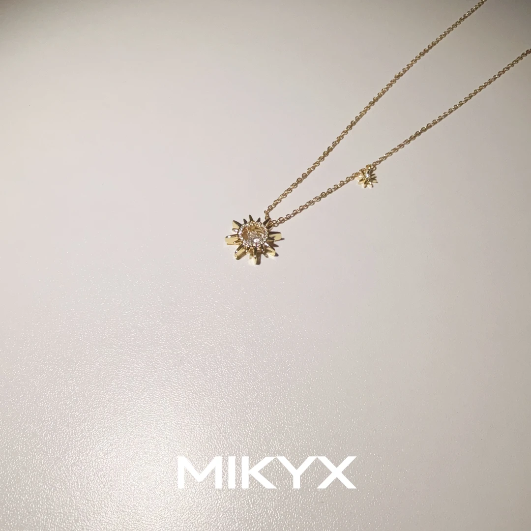 mikyx 铜合金项链 金色太阳冰糖项链B352
