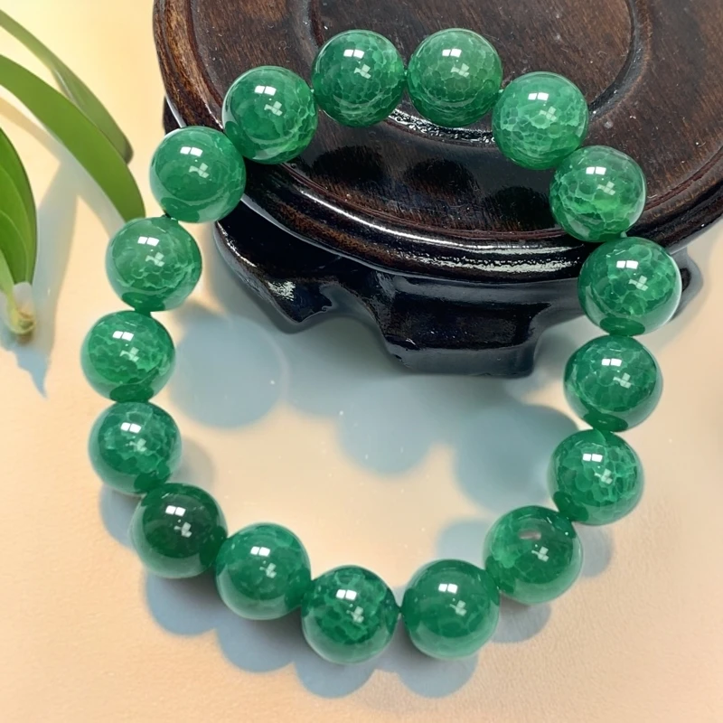 尺寸约12mm16颗天然正品玛瑙玉石甘文草龙鳞碧血手串