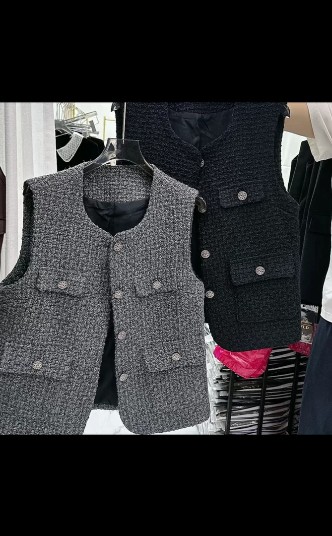 5892毛呢香风马甲