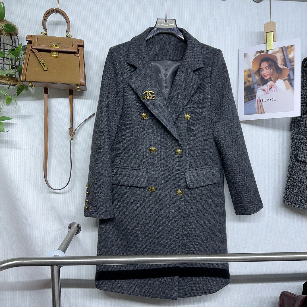 2291时尚休闲毛呢大衣