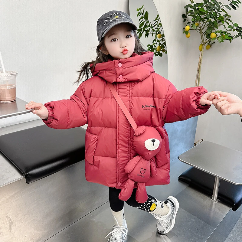 女童冬季羽绒服2024新款洋气冬装女宝宝棉服外套装拜年服棉衣