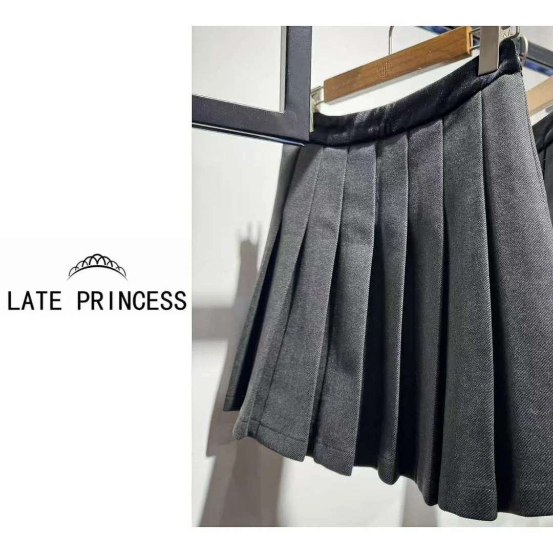 LATE PRINCESS【动感地带】时尚冬季洋气百褶裙女学院风减龄小个子