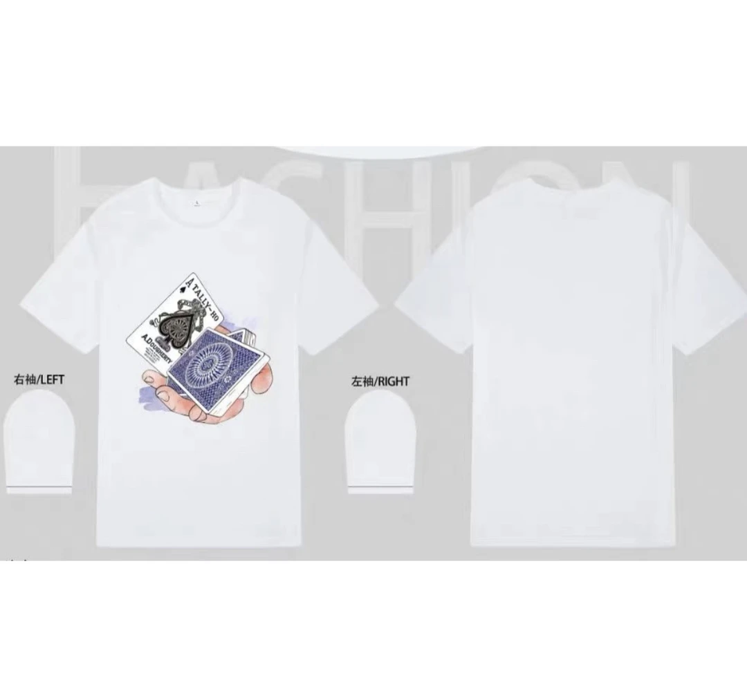 野猪校长同款魔术花切扑克牌T恤卫衣定制纯棉衣服潮牌