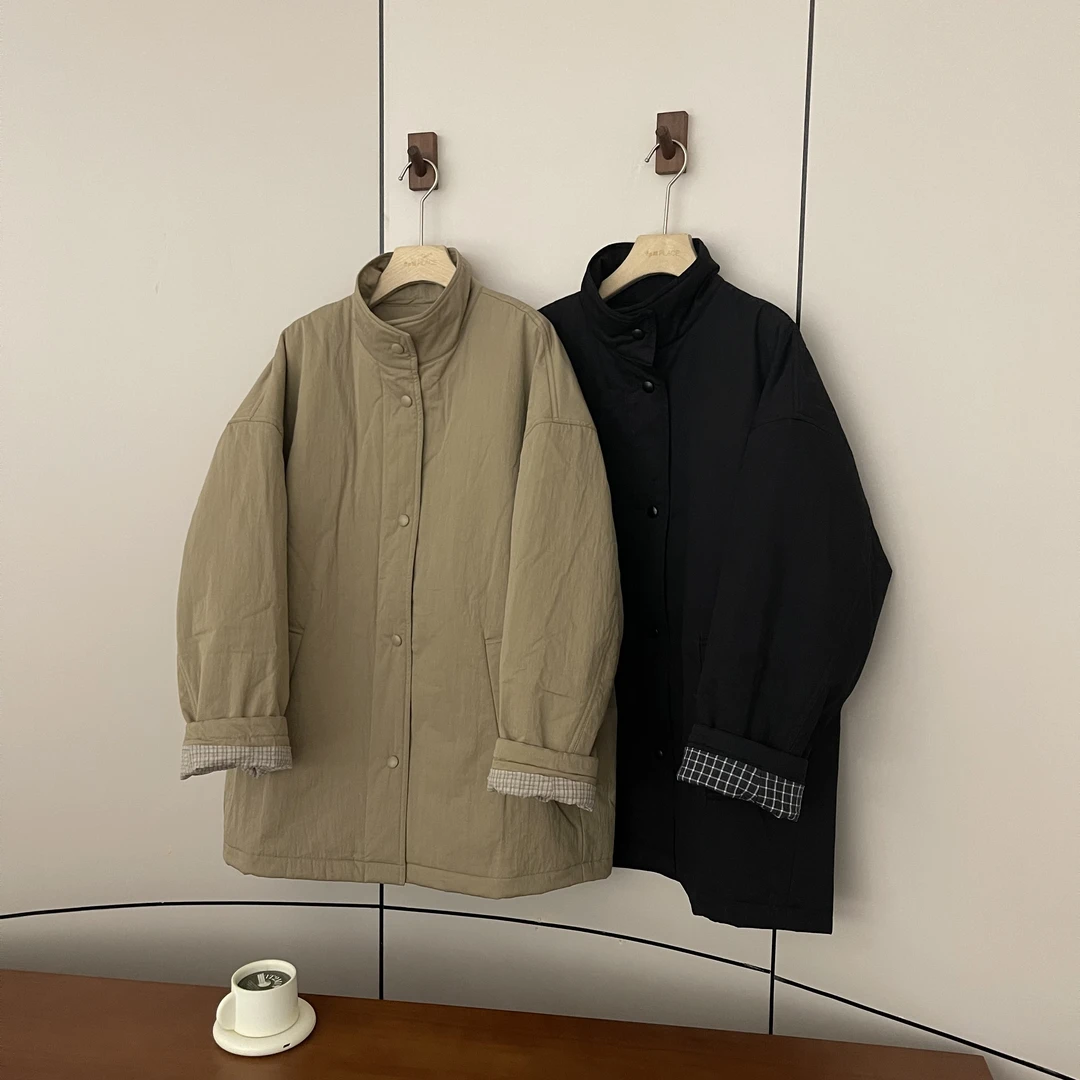 新款气质休闲韩版长袖棉服M58163