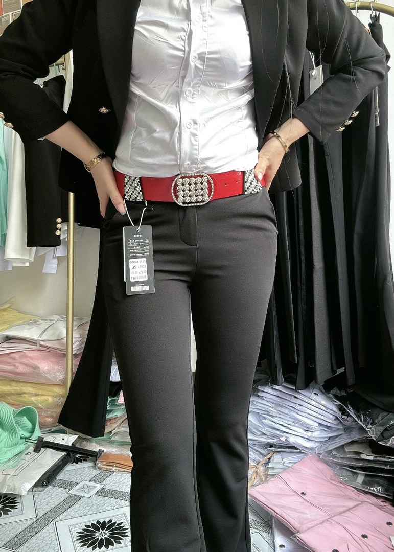 裤子时尚西裤微喇春季