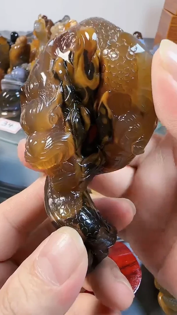 【闪购商品】玛瑙/玉髓摆件未镶嵌龙