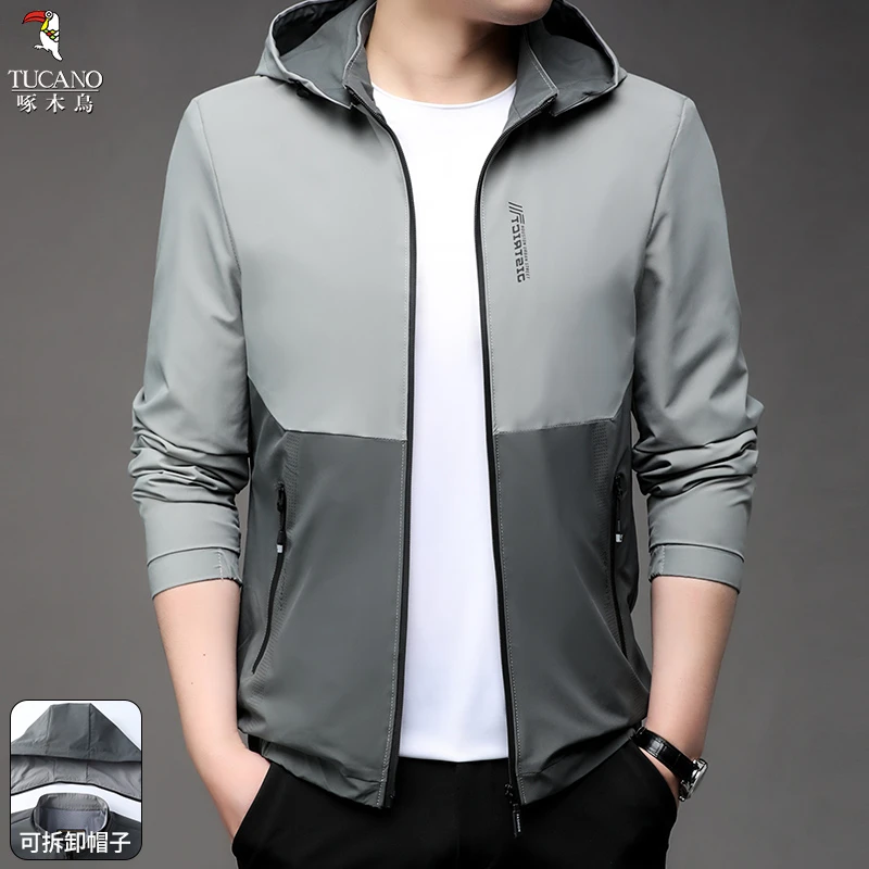 啄木鸟2024年秋季新款时尚潮流百搭舒适简约通勤男士外套