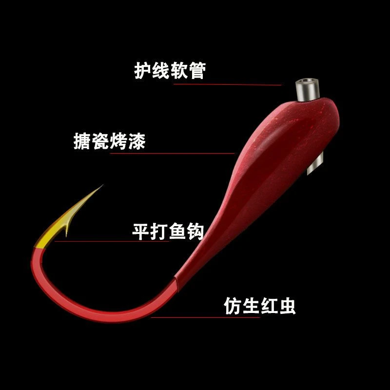 散装仿生朝天钩斜穿芯铅头钩野钓鲫鱼钓鱼用品鲫鱼昂刺鱼鲶鱼进口
