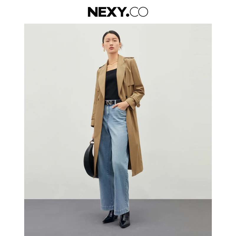 NEXY.CO/奈蔻秋季新款风衣外套中长款气质XJ00363D4
