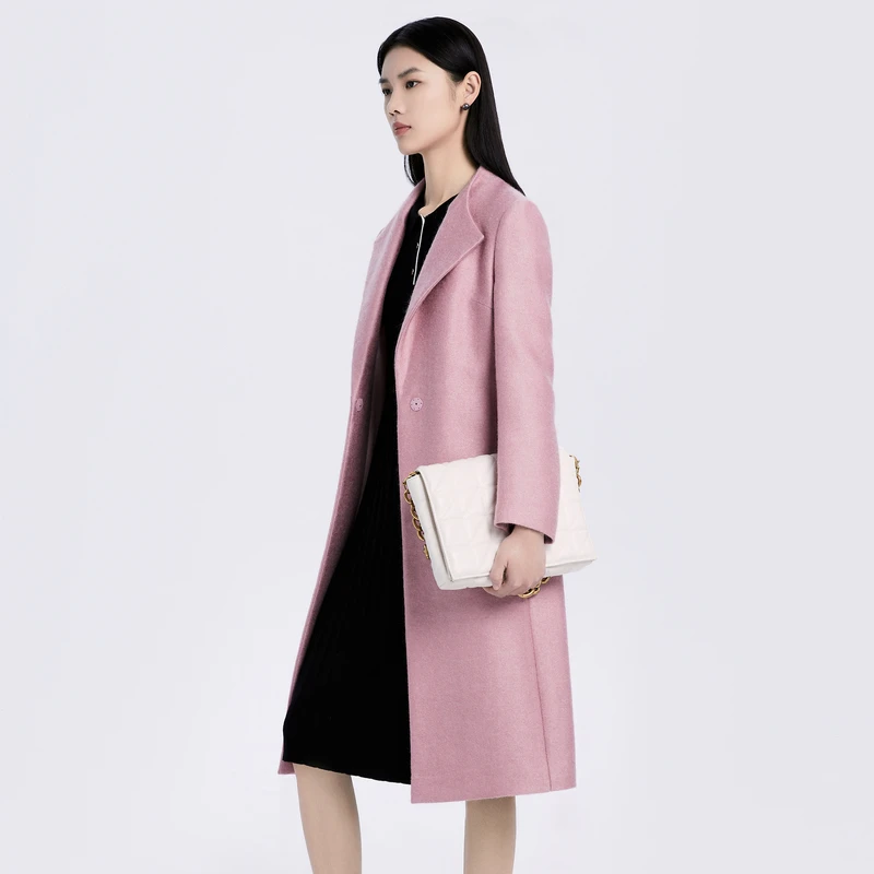 NEXY.CO/奈蔻奈蔻呢大衣2023系带中长款呢子外套时尚女XL00611T2