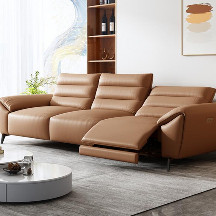 OPPEIN/欧派s32轻奢极简头层牛皮电动功能沙发客厅家用简约皮艺