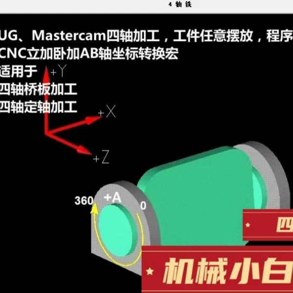 UG、MC四轴桥板刀尖跟随宏程序后处理三轴宏多坐标后处理四轴带锁