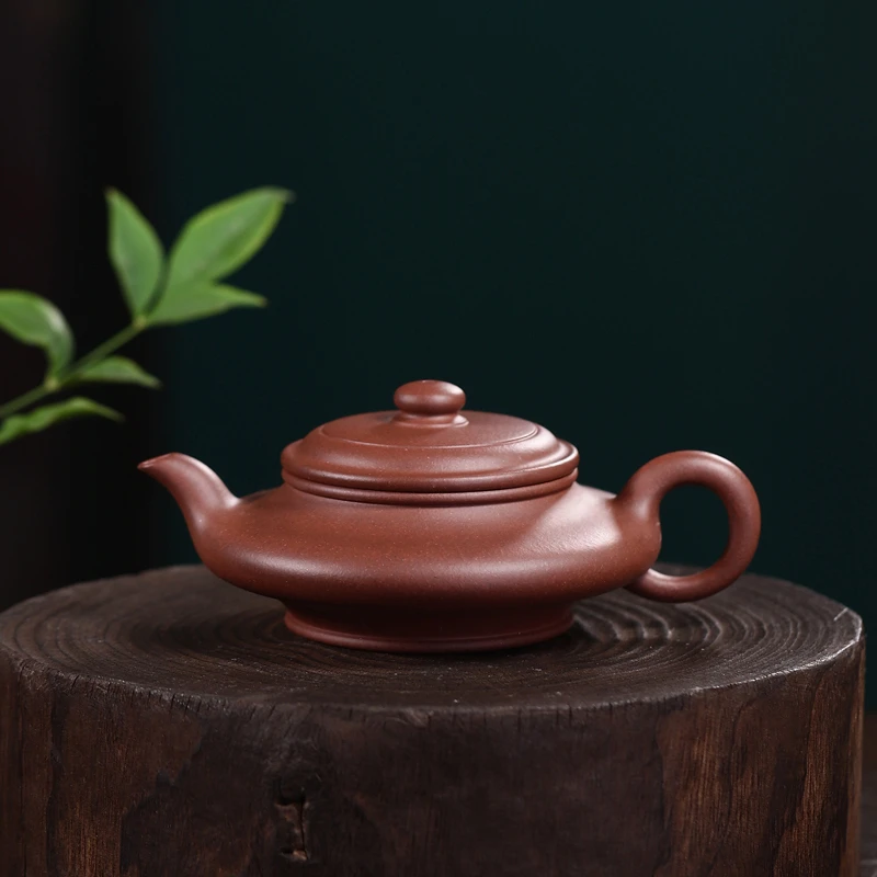 王仕平全手工《虚扁壶》（大号）黄龙山原矿手磨底槽青