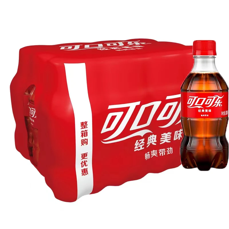【推荐】经典可口可乐碳酸饮料汽水 夏季冰爽饮料300ml×6瓶即饮 mws