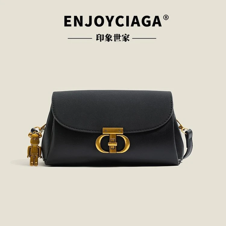 666 黑色 高品质时尚百搭单肩斜挎包 LYSS （长23*高13*厚11）