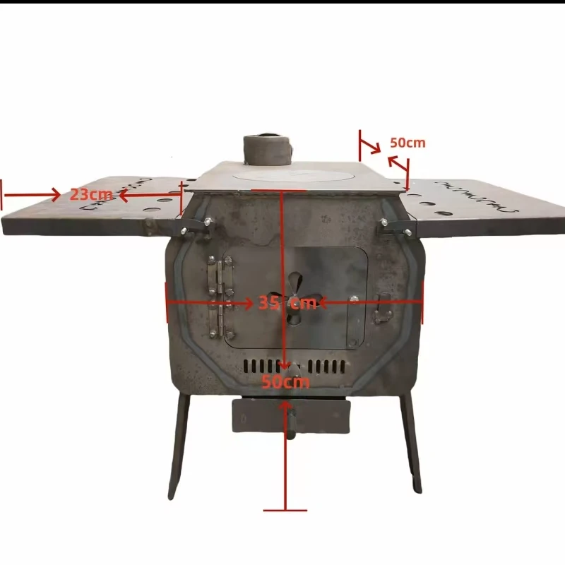 【小号方型柴火炉】家用取暖炉多功能农村做饭炉新型柴煤两用无烟炉