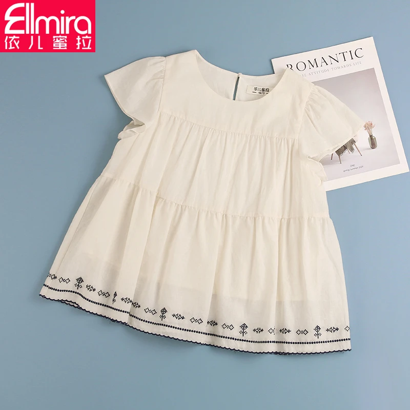 8441女童娃娃衫夏季小衫儿童上衣女2024新款洋气女孩中大童装薄款