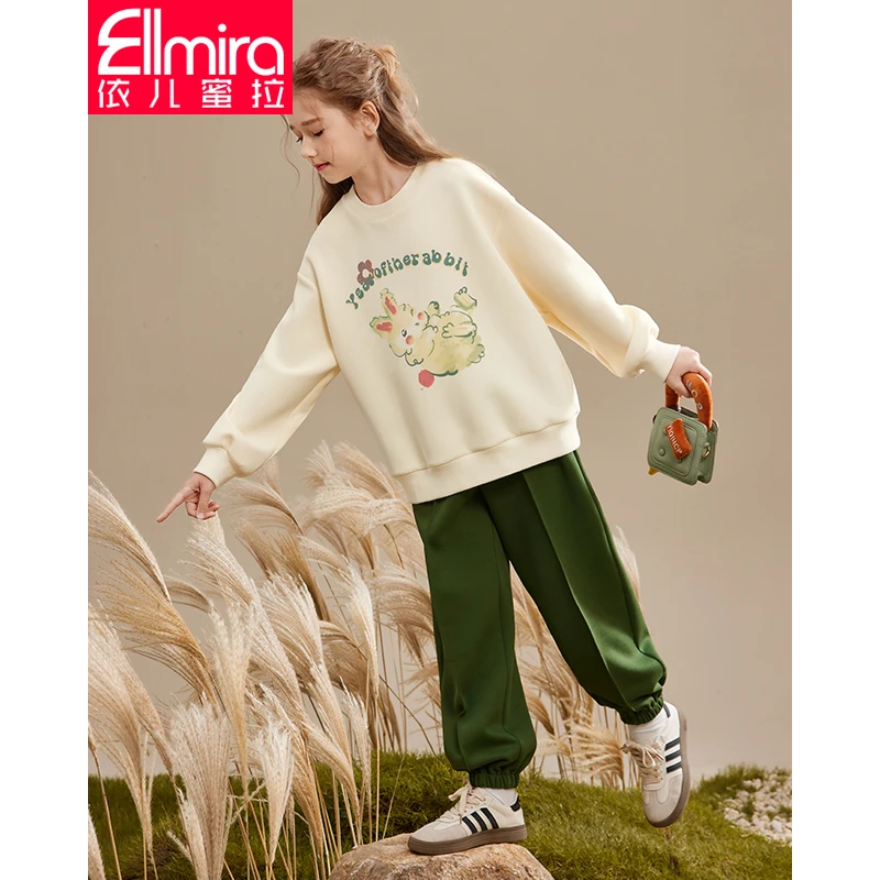 7758+7759女童运动套装春秋儿童两件套2023新款洋气女大童秋季潮