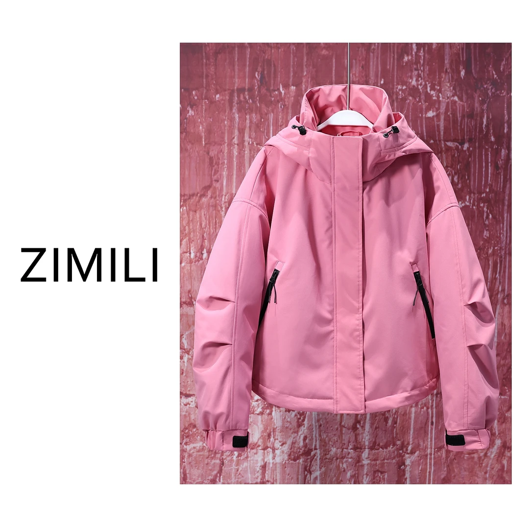 【LIANG哥女装】2024冬季小众减龄欧货粉色派克连帽羽绒服/HDD176F